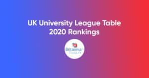 uk university league table 2020