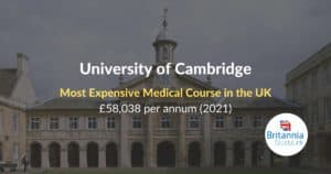 most expensive medical course in the uk