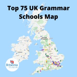Top 75 UK Grammar Schools Map