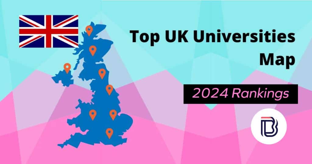 top uk universities map 2024